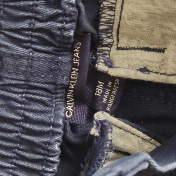 Blue Plaid Button up Calvin Klein 3 piece set Size 18 Months - Picture 12 of 12